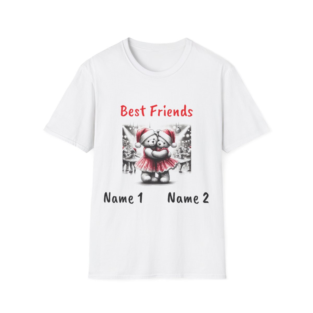 Best Friends Bear Hug T-Shirt  can be Personalized