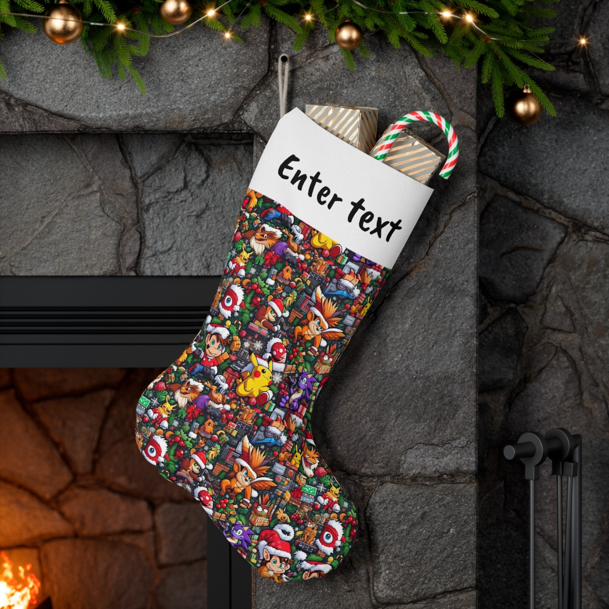 Stocking Personalized Geek Gamer Images