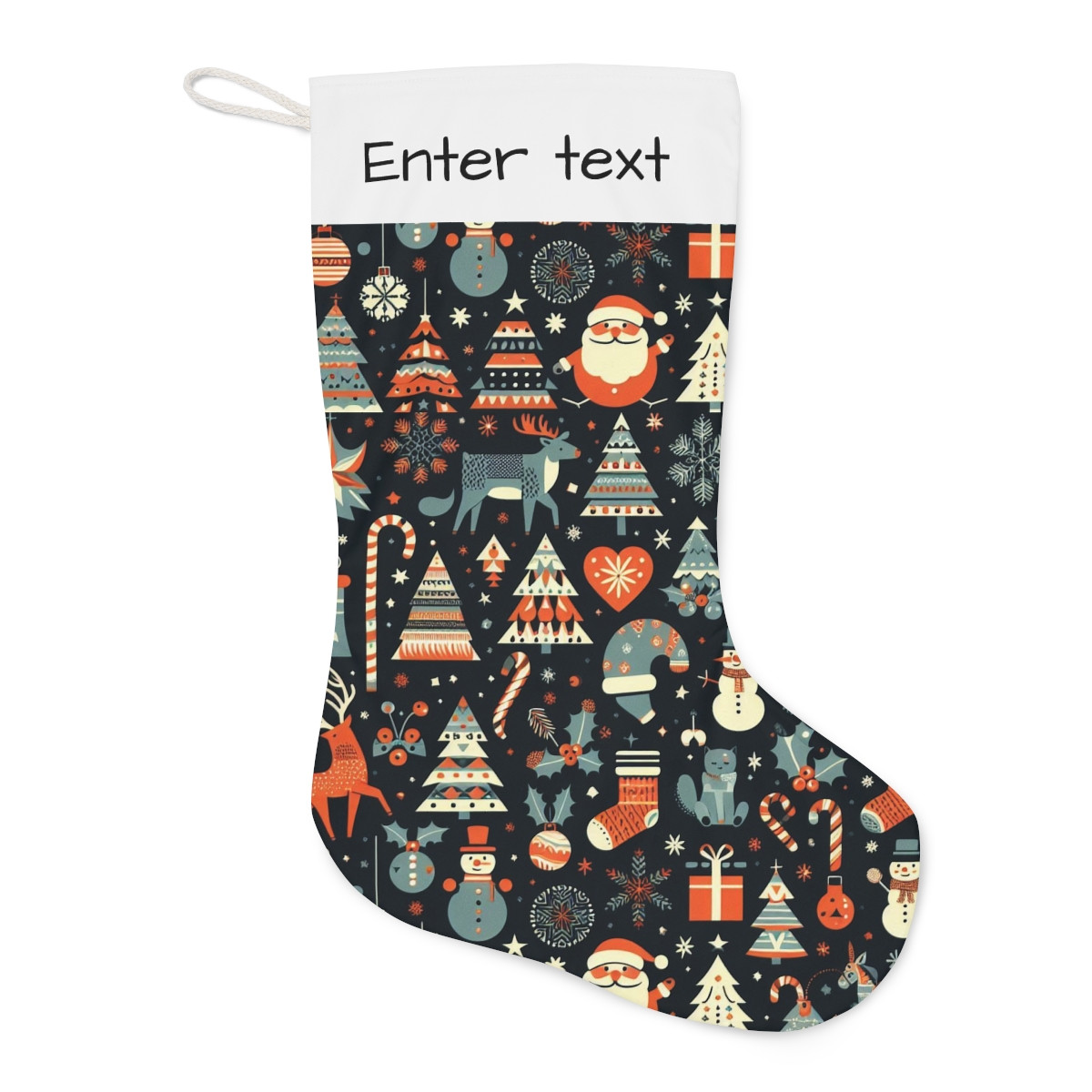 Fun Christmas Santa Stocking can be personalised