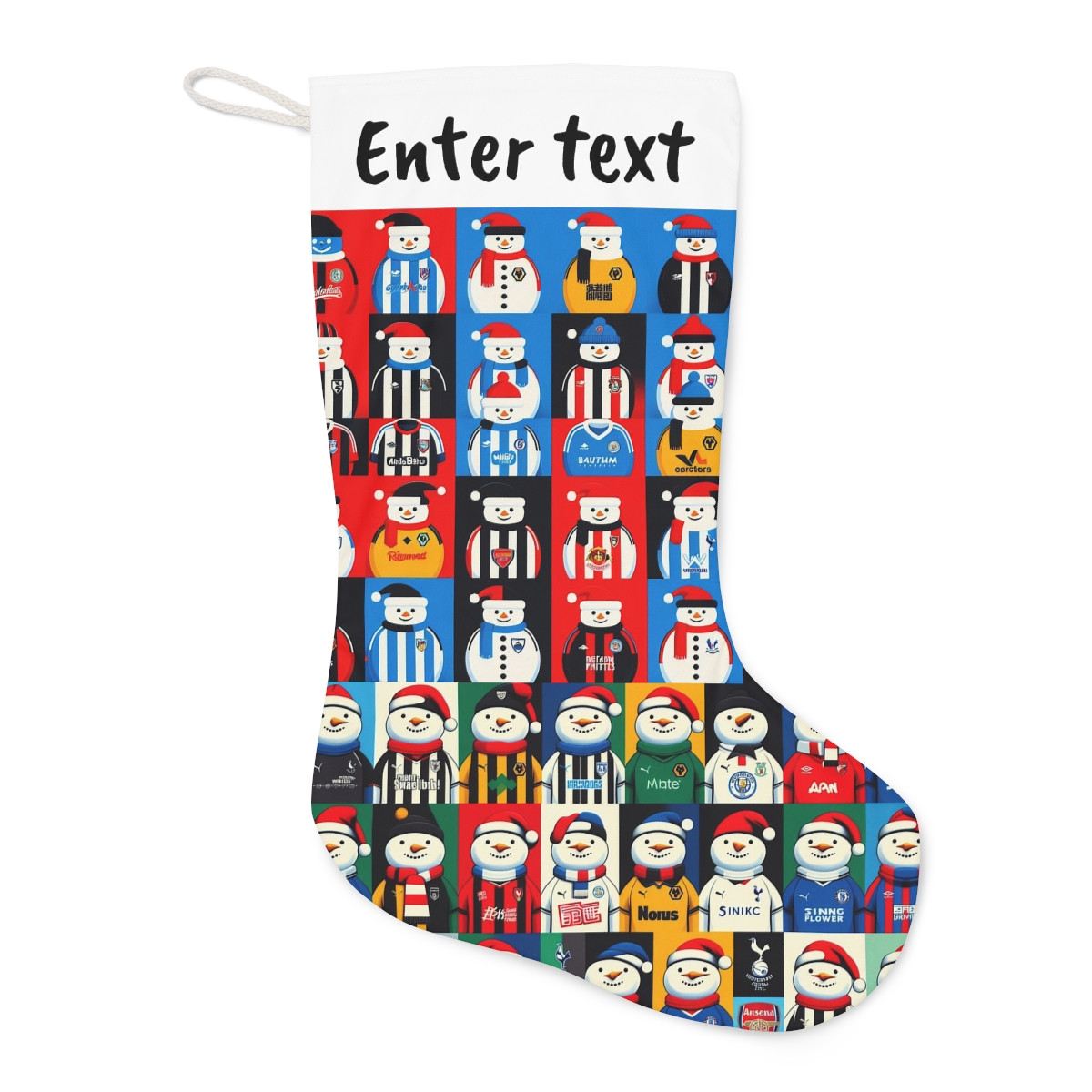 Fun Personalised Football Santa Stocking