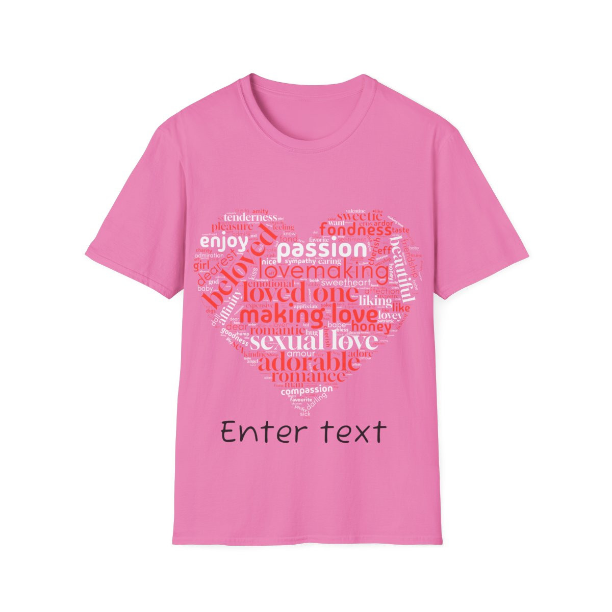 Personalized Heart Word Cloud T-Shirt