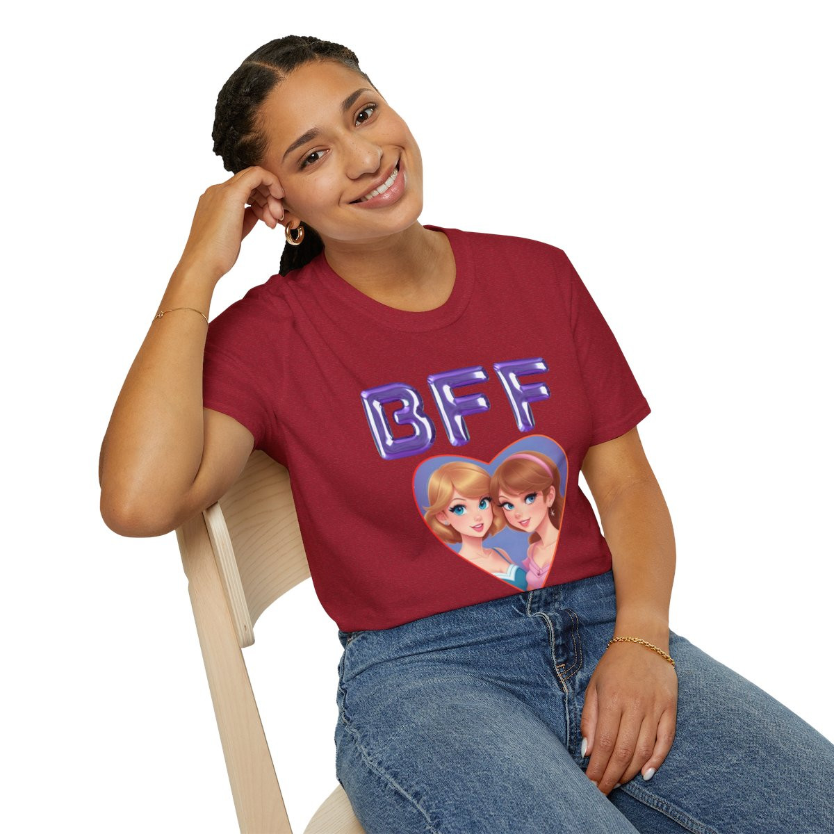 BFF Unisex Softstyle T-Shirt - Sweet Friendship Design