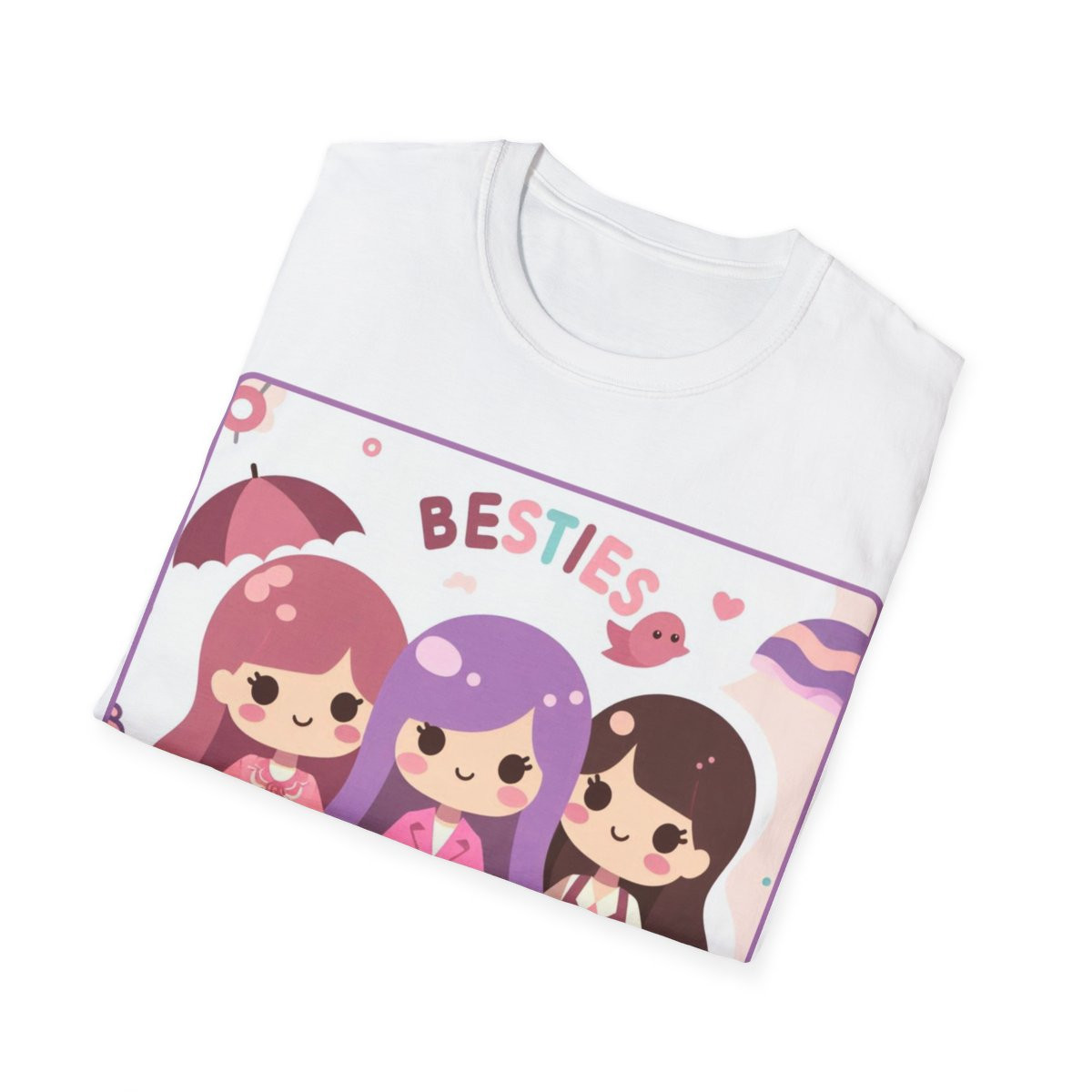 Besties Unisex Softstyle T-Shirt - Cute Friendship Tee with Custom Text