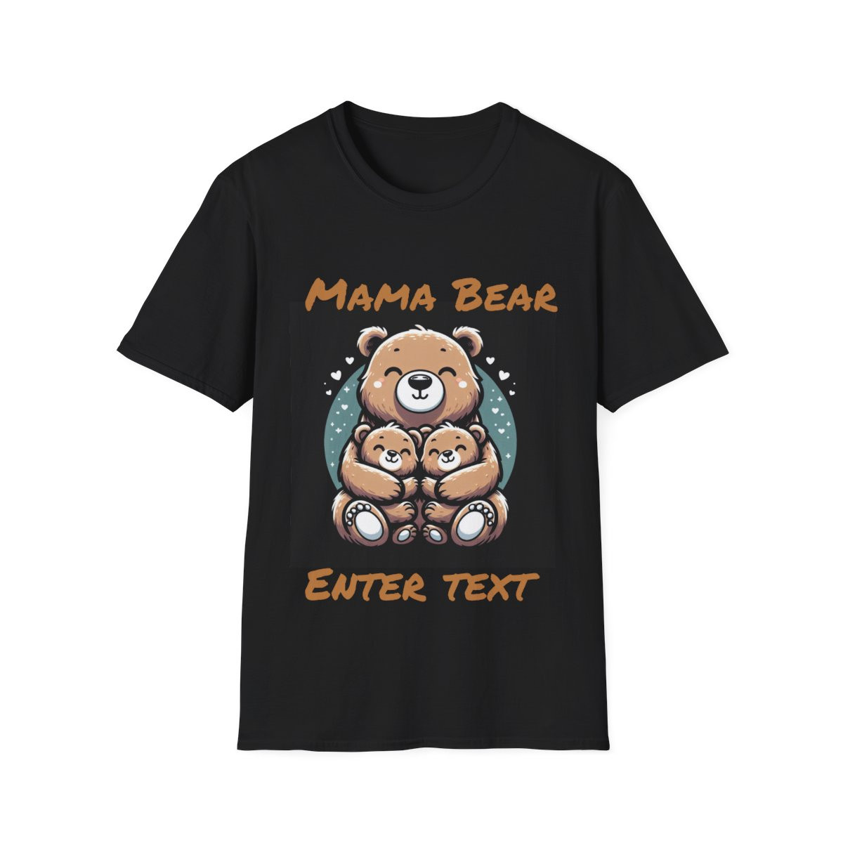 Mama Bear Family Unisex Softstyle T-Shirt - Cute Bear Graphic Tee