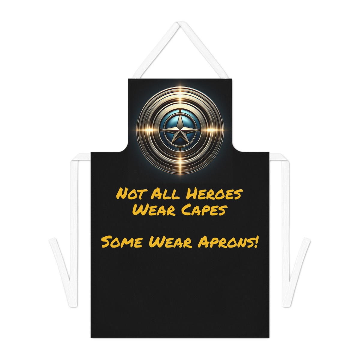 Heroic Adult Apron - 'Not All Heroes Wear Capes' Kitchen Gear for Cooking Enthusiasts