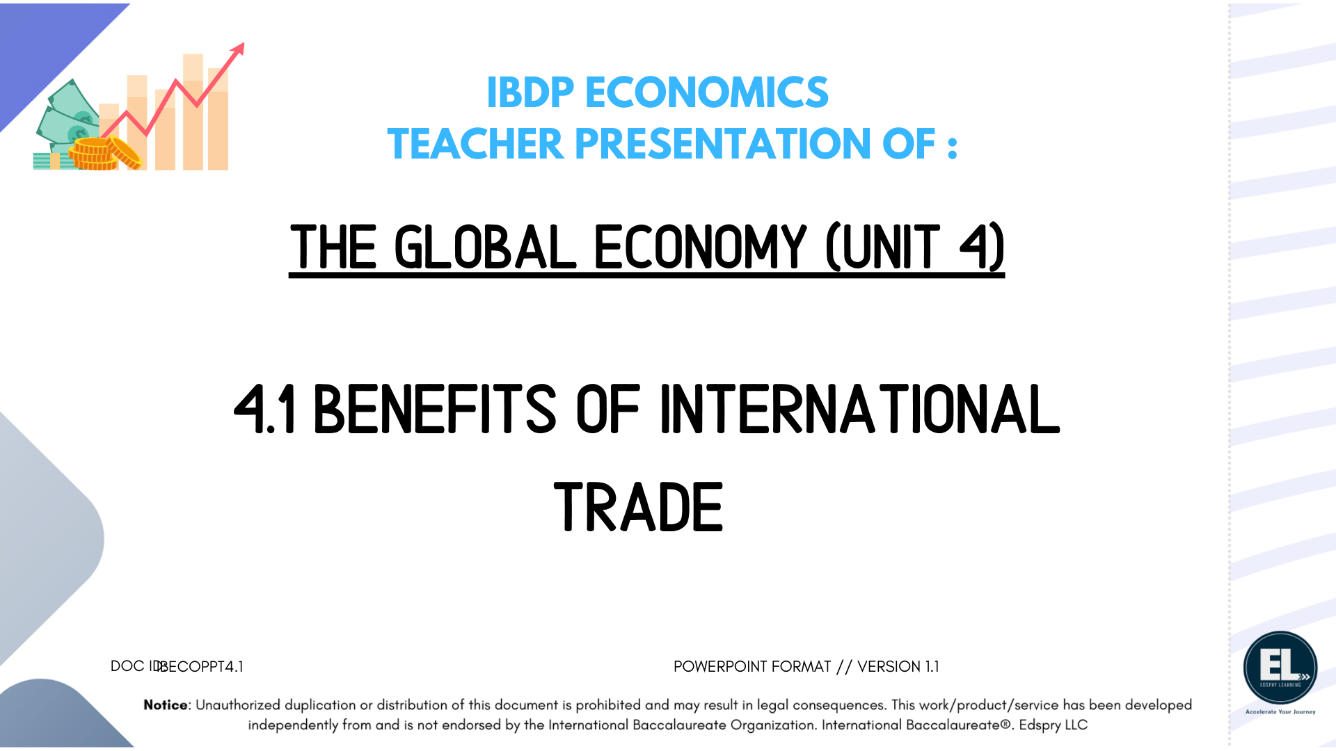 ECO 4.1 Benefits of international trade (includes HL only subtopics and calculation) - PowerPoint