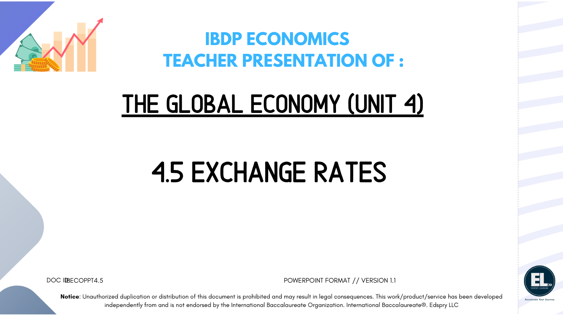 ECO 4.5 Exchange rates (includes HL only sub-topic) - PowerPoint