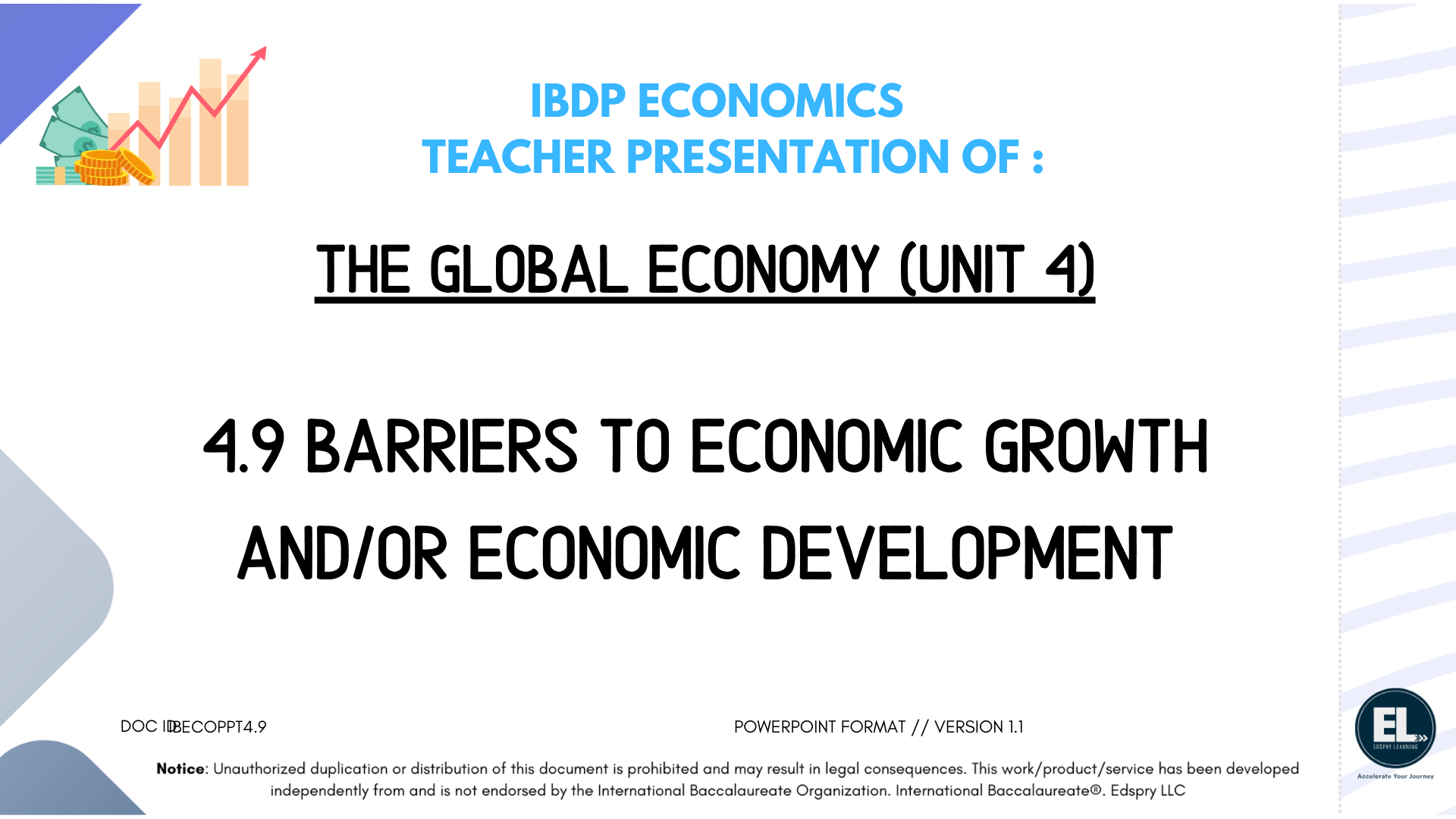 ECO 4.9 Barriers to economic growth and/or economic development - PowerPoint