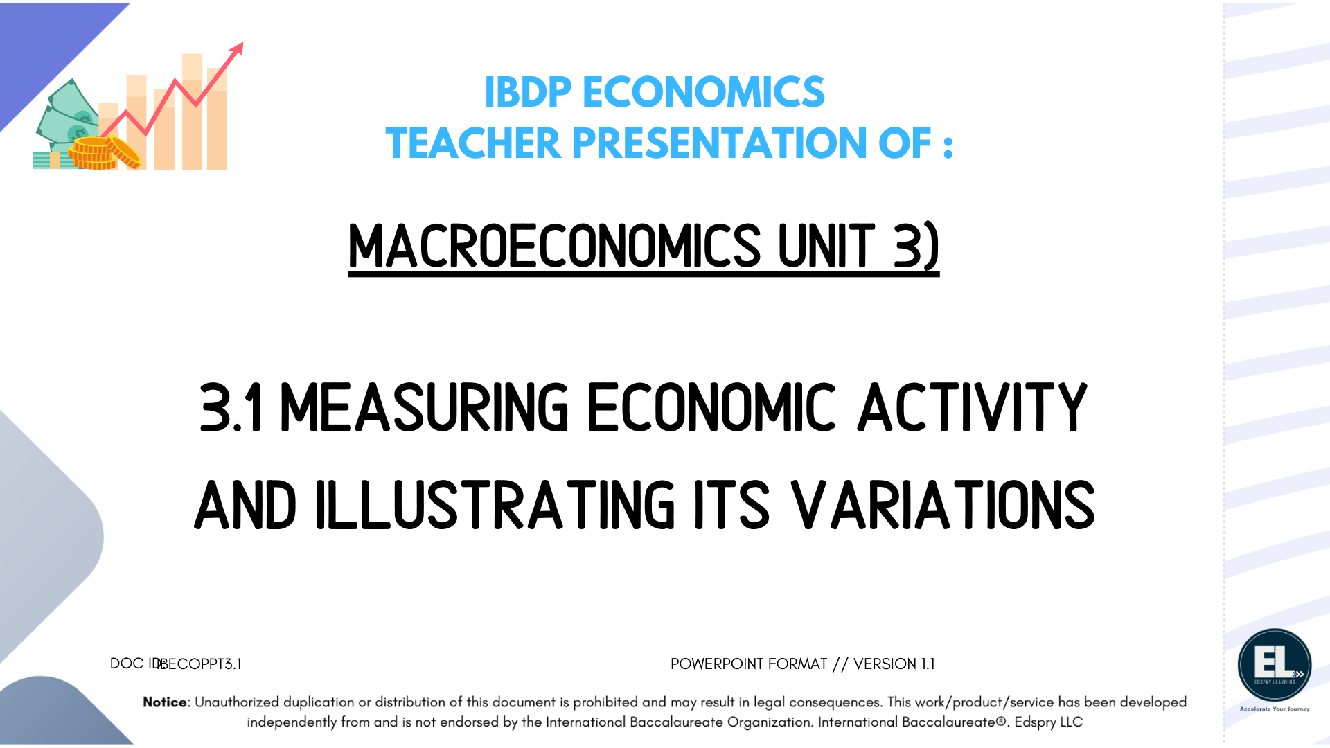 ECO 3.1 Measuring economic activity and illustrating its variations - PowerPoint