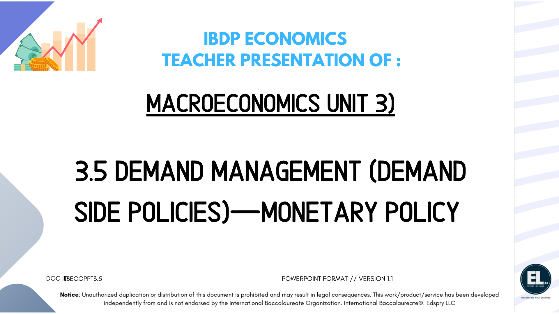 ECO 3.5 Demand management (demand side policies) - monetary policy (includes HL only sub-topics) - PowerPoint