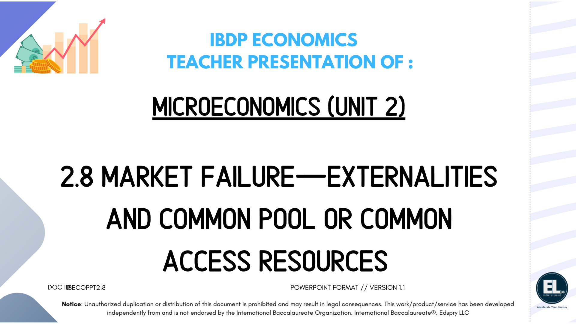 ECO 2.8 Market failure - externalities and common pool or common access resources (includes HL only calculation) - PowerPoint
