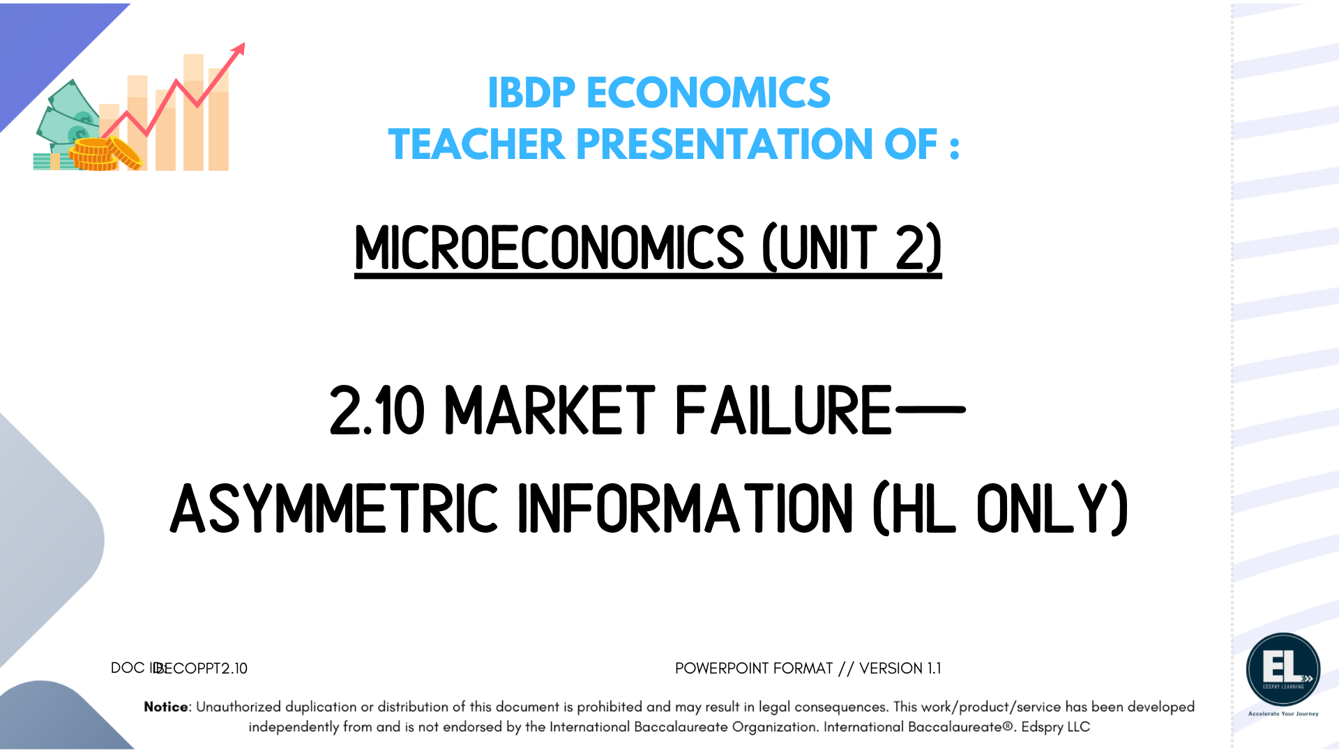 ECO 2.10 Market failure - asymmetric information (HL only) - PowerPoint