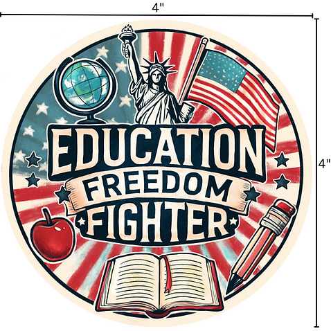 Education Freedom Fighter 4" Magnet