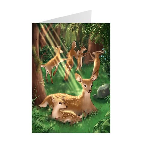 "Fawns at Dawn" Set of Five Greeting Cards