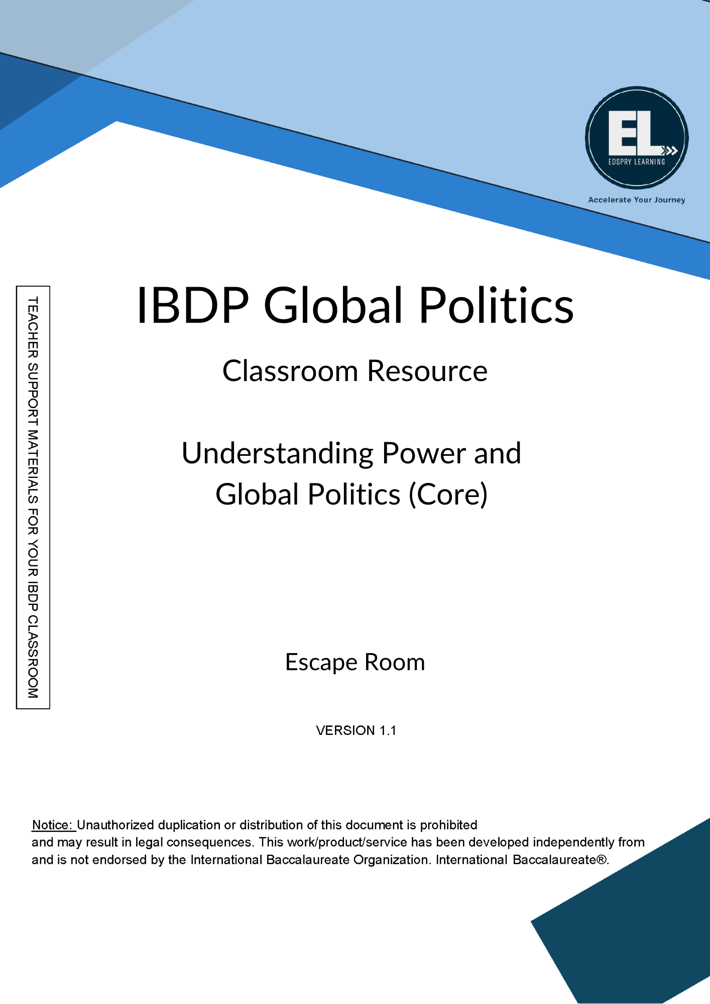 GP Understanding Power and Global Politics (Core)- Escape Room