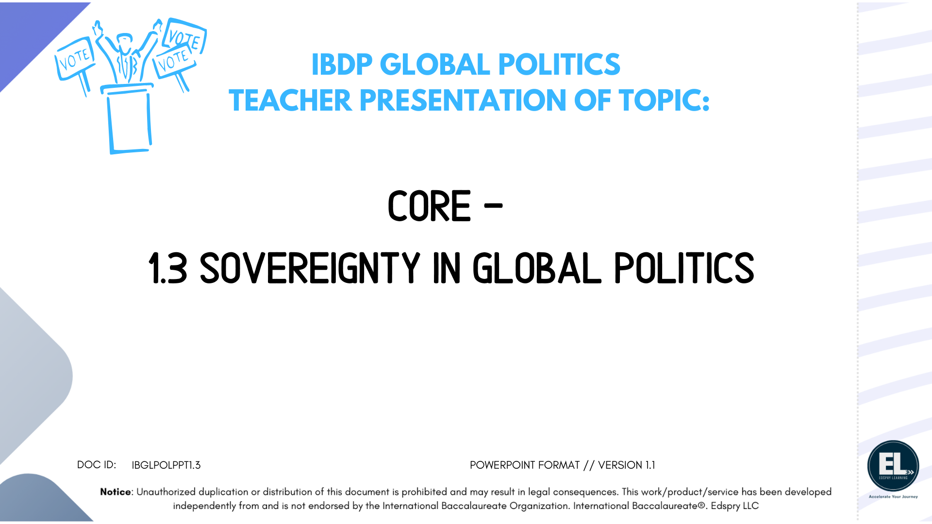 GP Core - 1.3 Sovereignty in Global Politics - PowerPoint