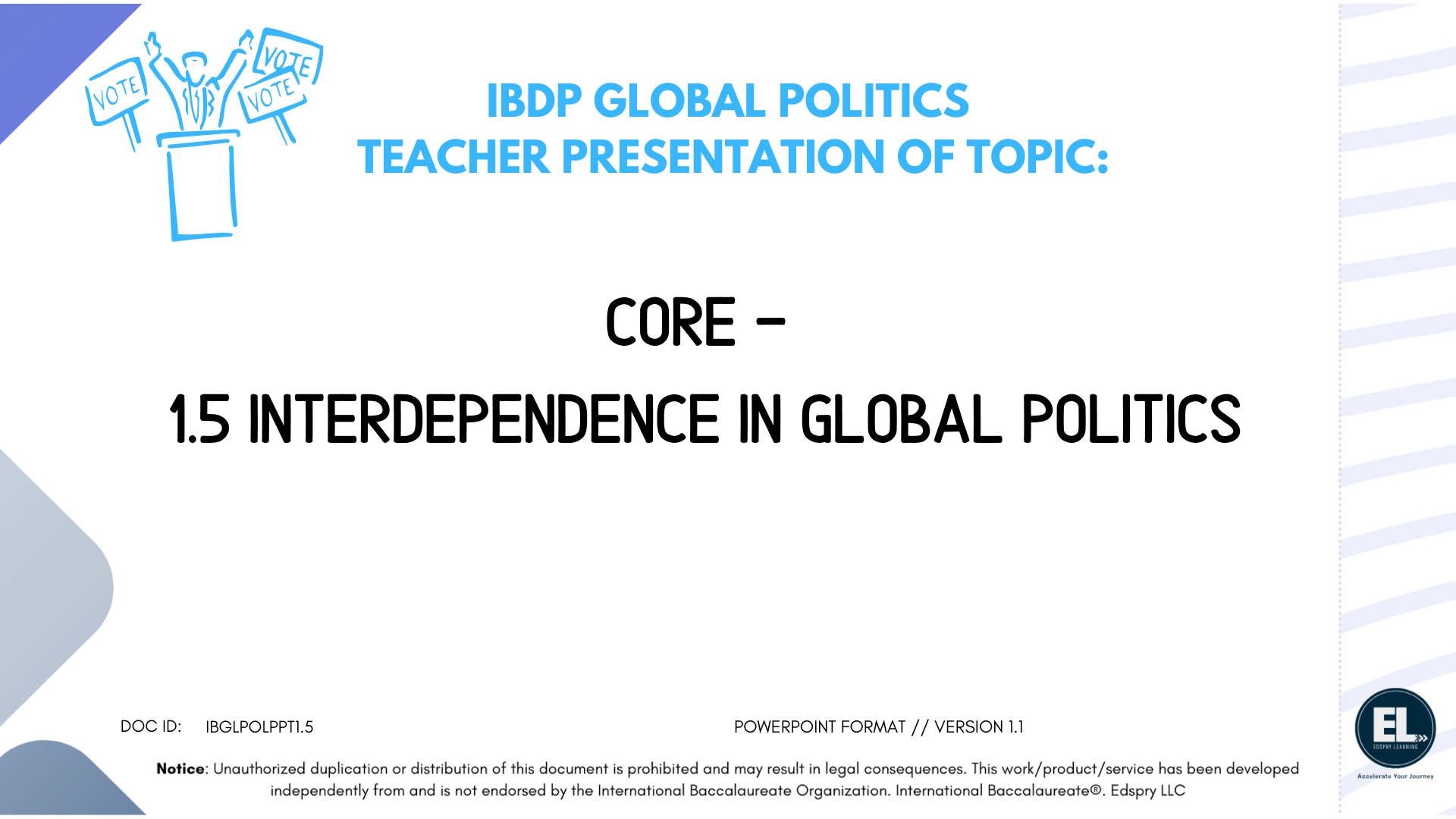 GP Core - 1.5 Interdependence in Global Politics - PowerPoint
