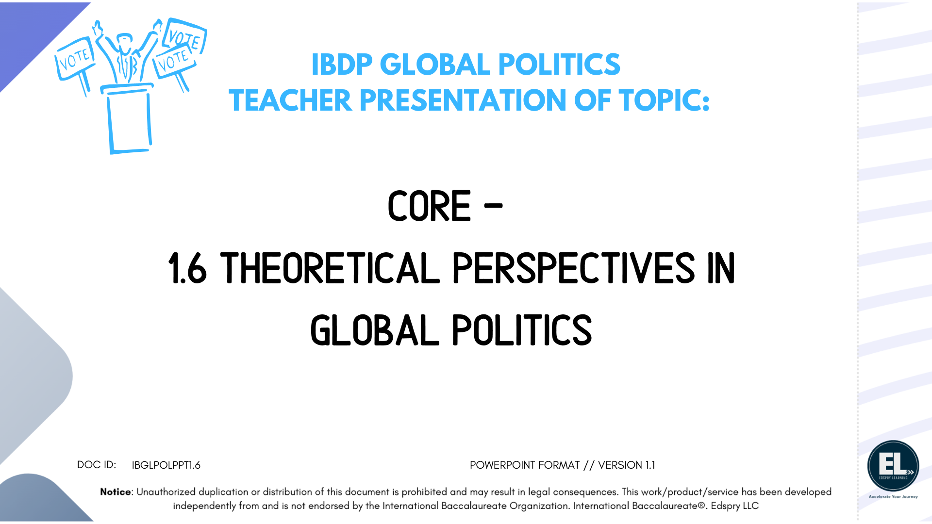 GP Core - 1.6 Theoretical Perspectives in Global Politics - PowerPoint