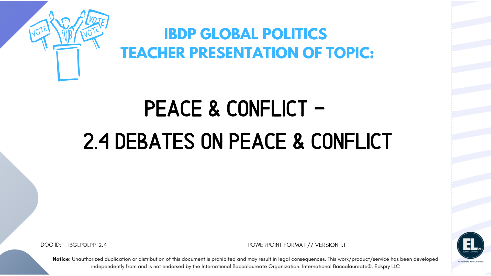 GP Peace & Conflict - 2.4 Debates on Peace & Conflict - PowerPoint