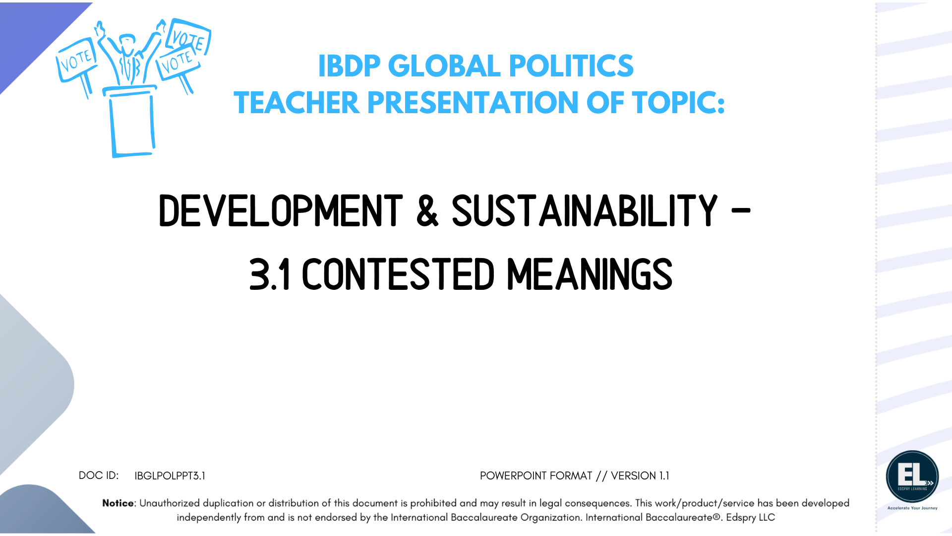 GP Development & Sustainability - 3.1 Contested Meanings - PowerPoint