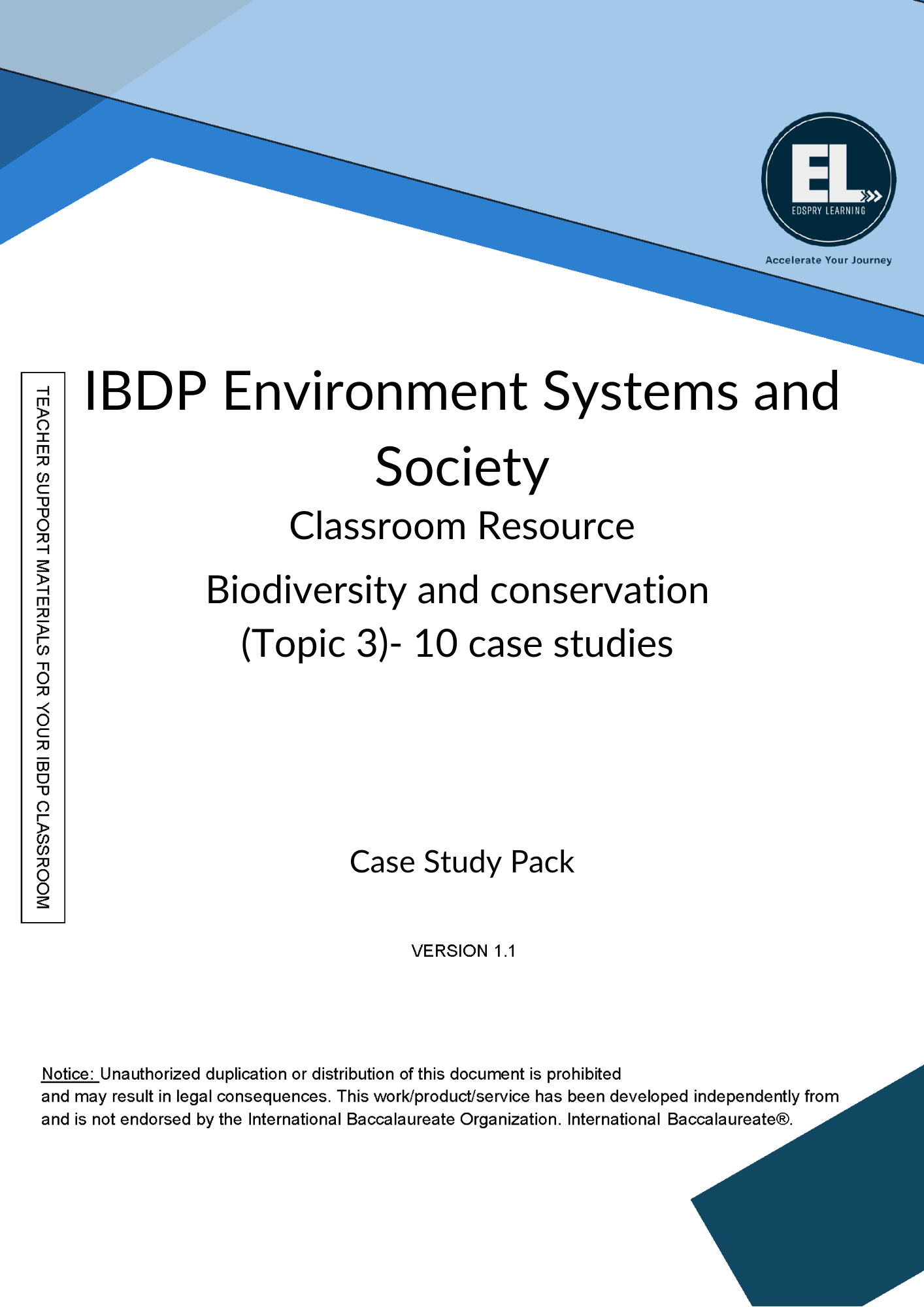 Biodiversity and conservation (Topic 3)- 10 case studies