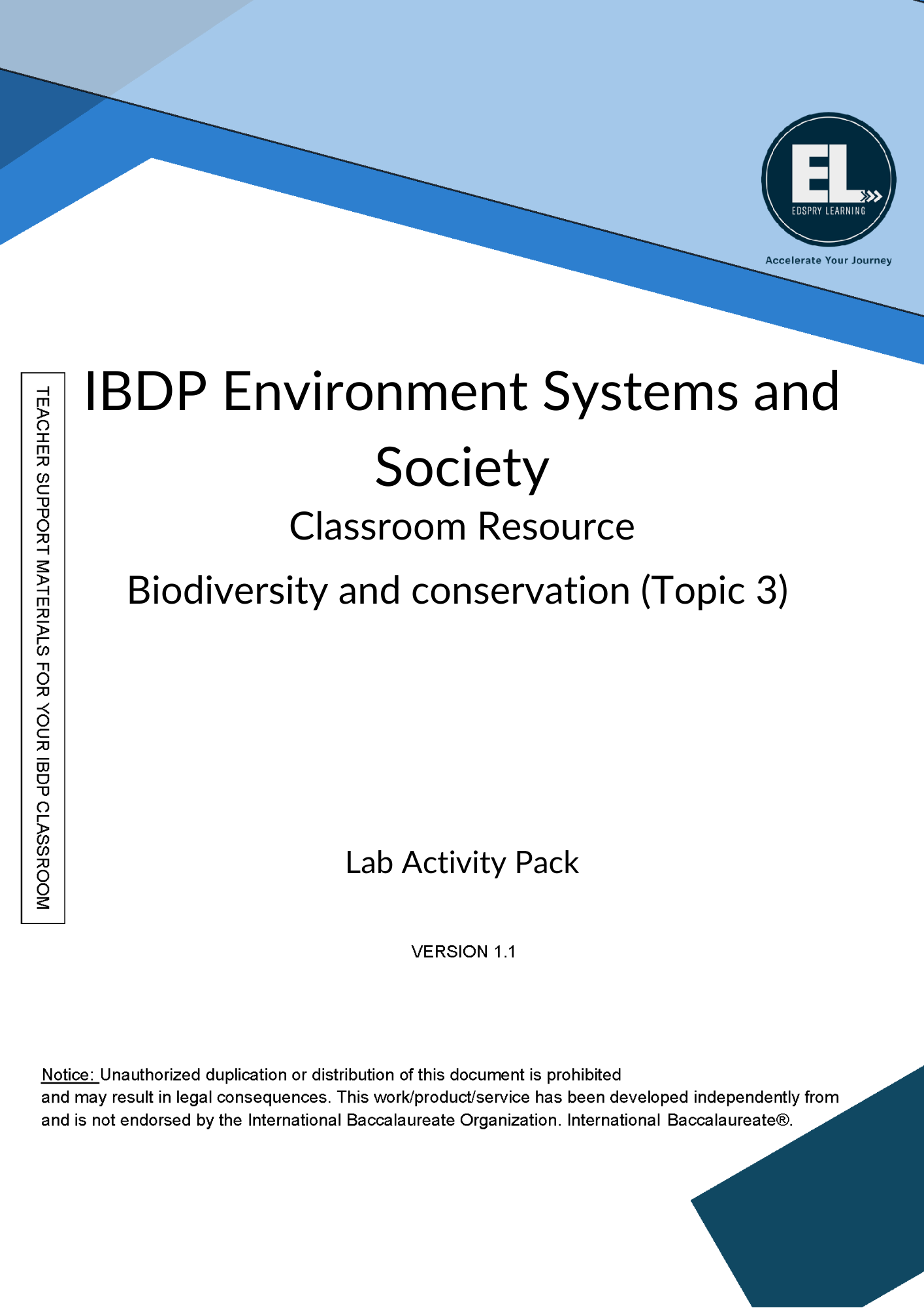 Biodiversity and conservation (Topic 3)