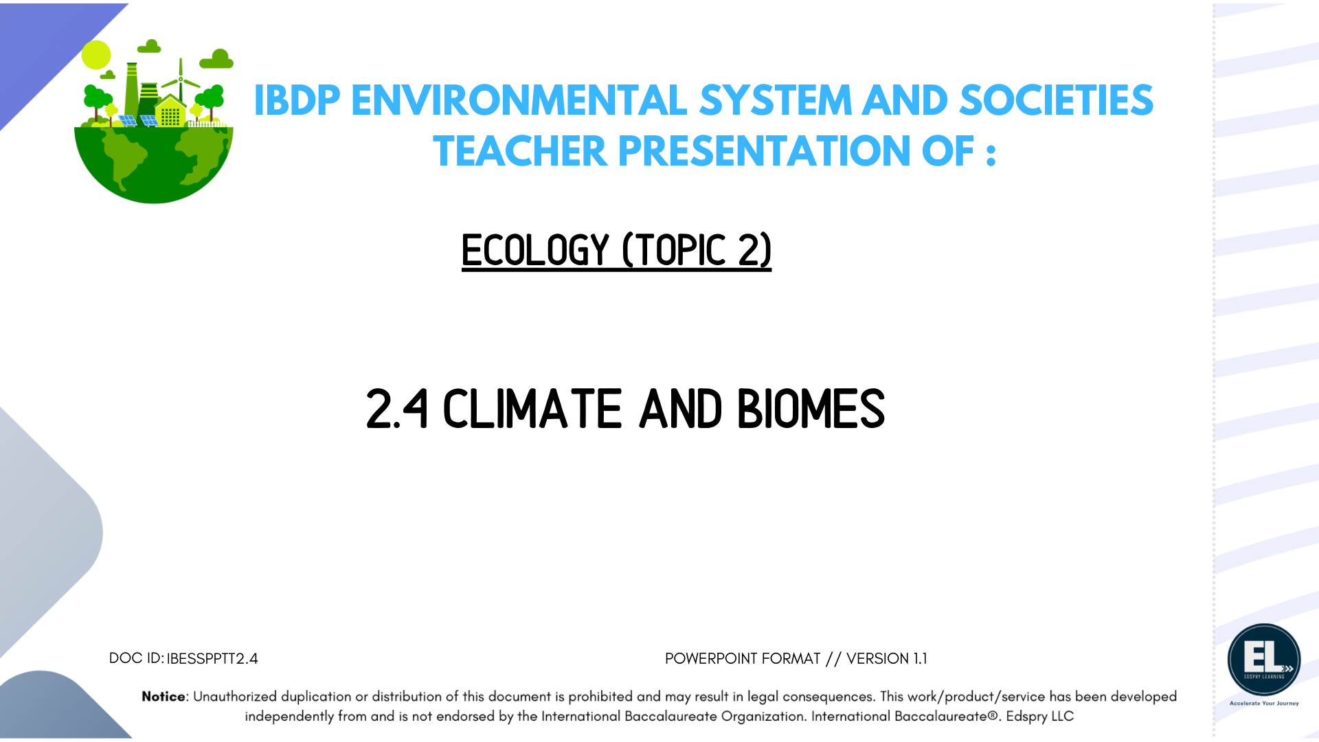 2.4 Climate and biomes