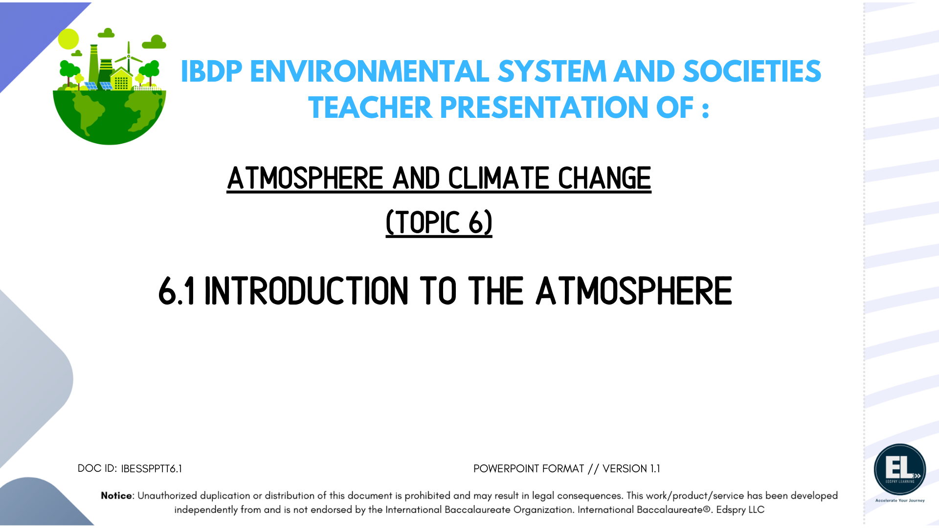 6.1 Introduction to the atmosphere