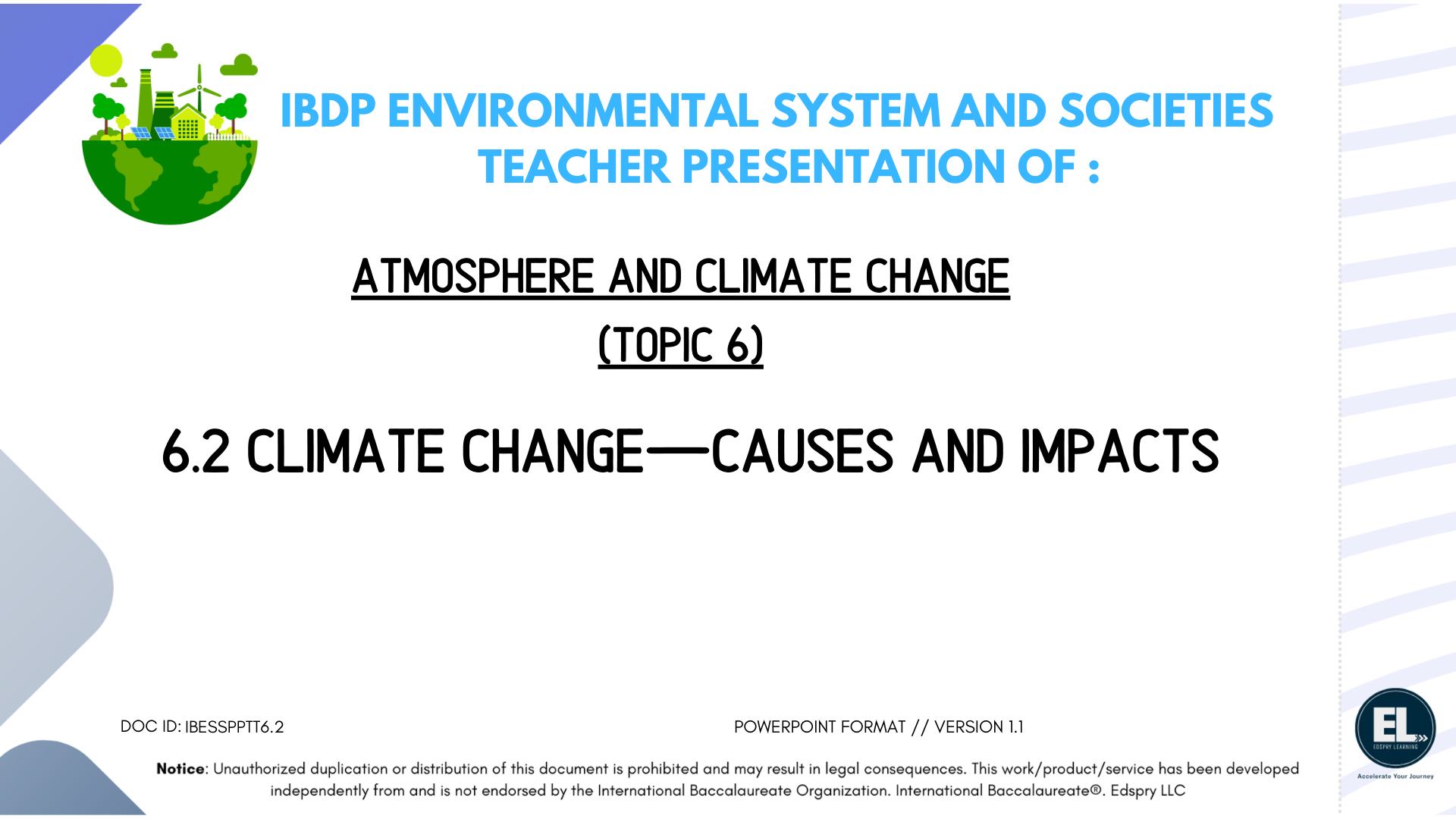6.2 Climate change - causes and impacts