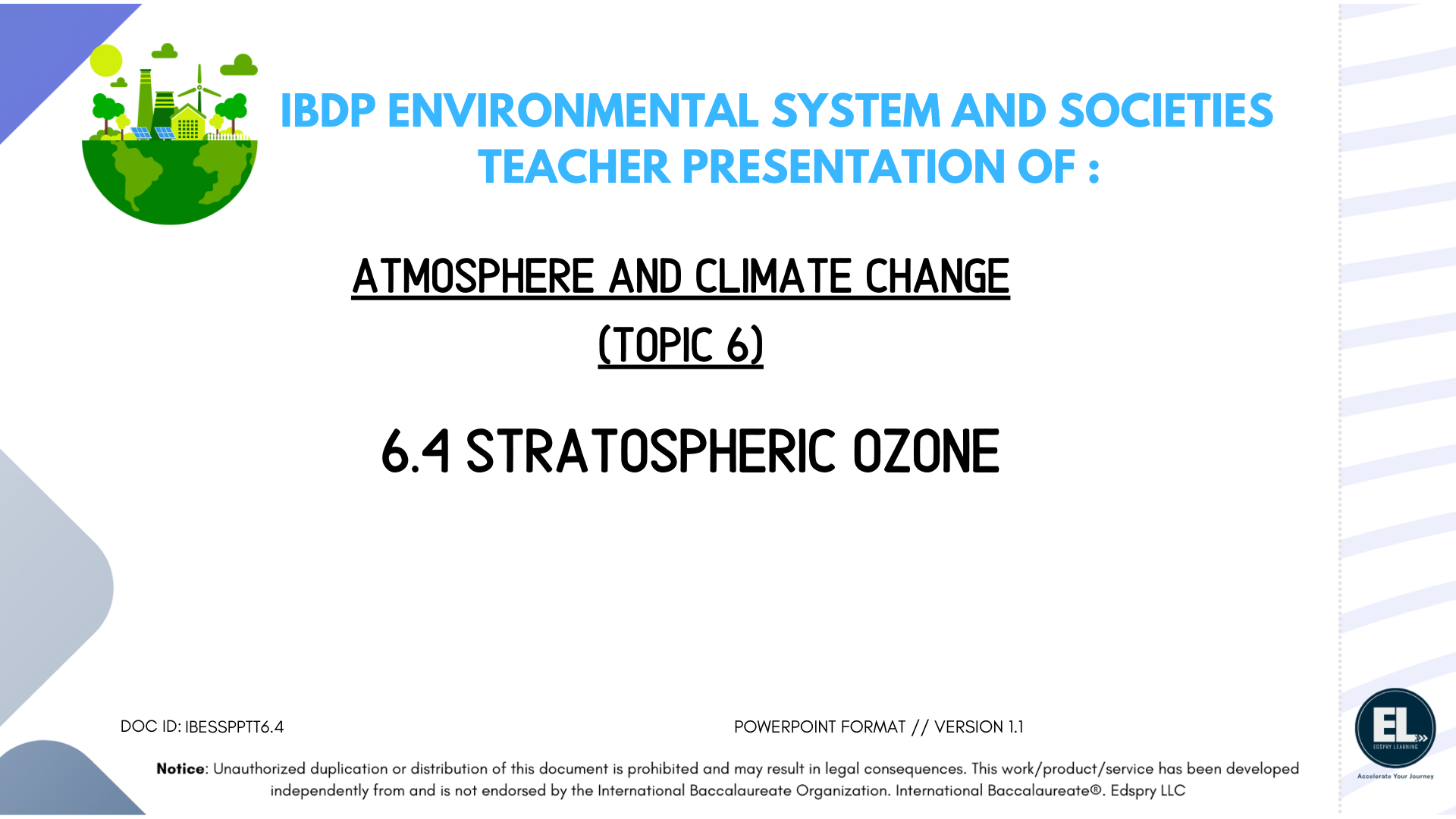 6.4 Stratospheric ozone