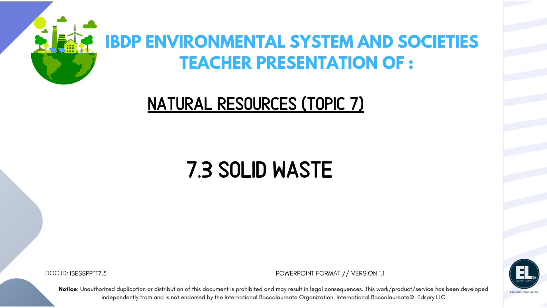 7.3 Solid waste