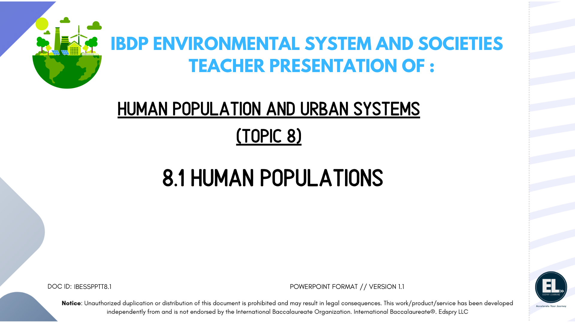 8.1 Human populations