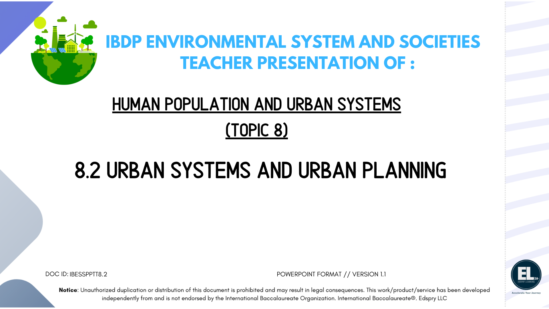 8.2 Urban systems and urban planning