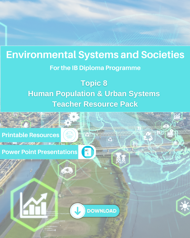 DP Environmental Systems & Societies Topic 8 Human Population & Urban Systems Teacher Resource Pack