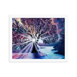 Tree of Life Enhanced Matt Poster Framed