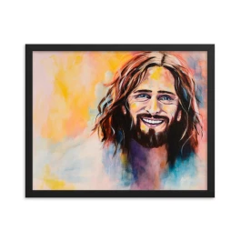 He is Love! Enhanced Matt Poster FRAMED