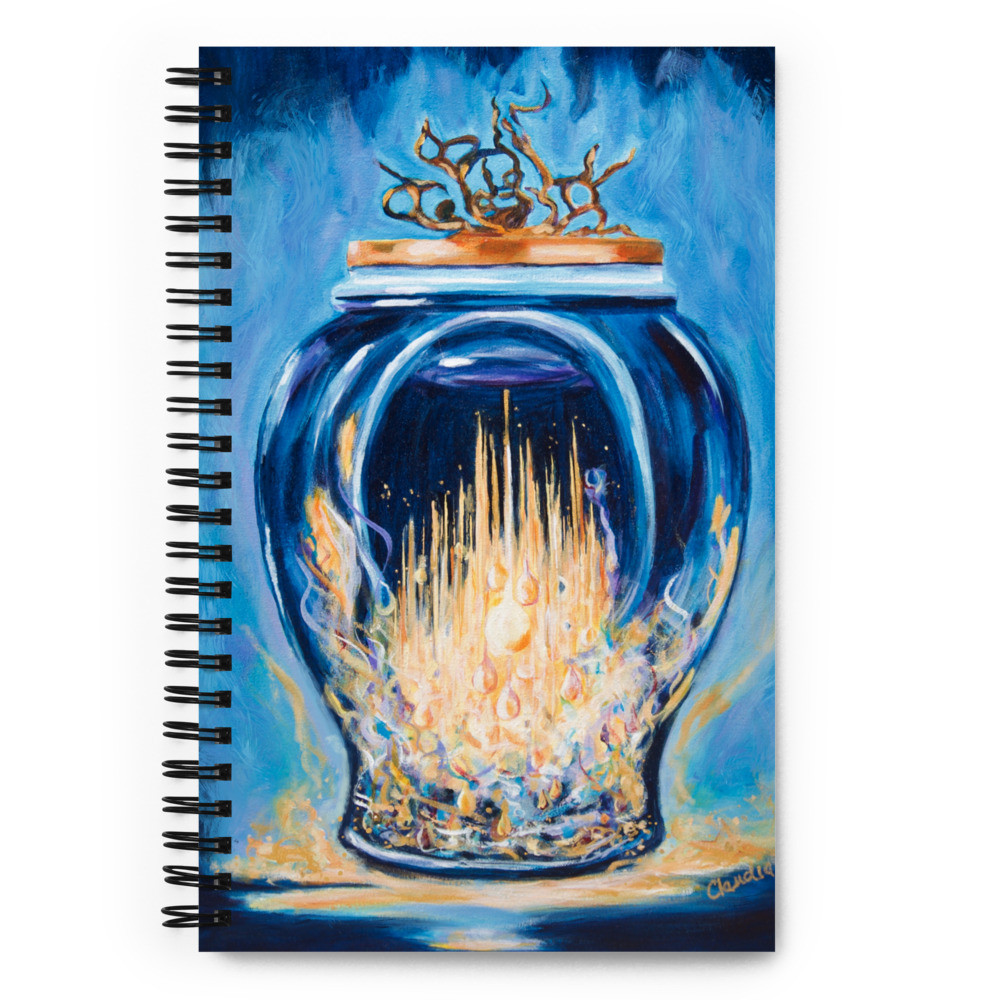 Golden Tears Spiral Notebook