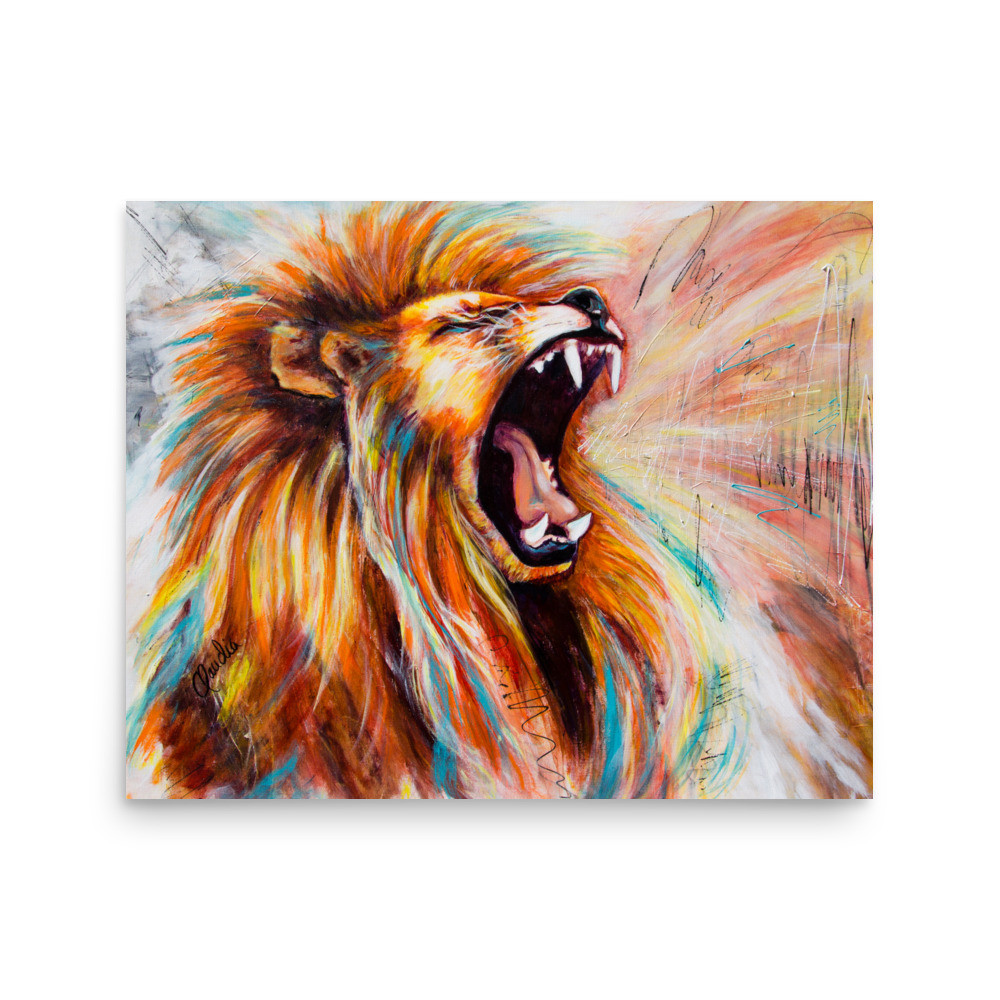 He Roars! Enhanced Matte Poster