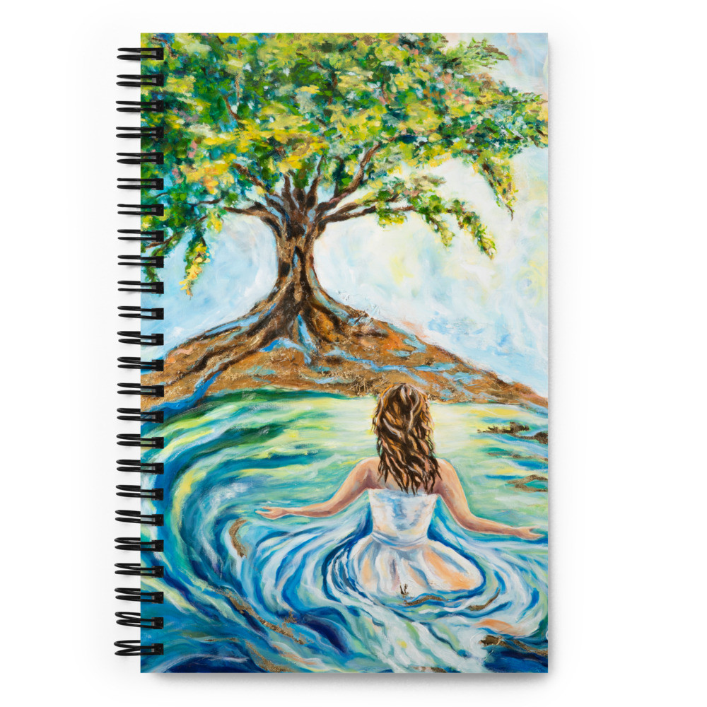 Step Into the River Spiral notebook
