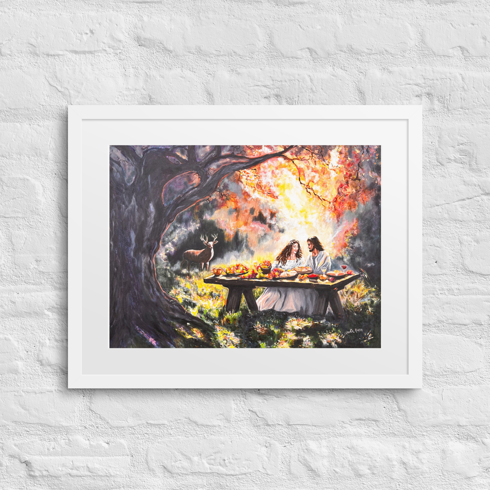 Come to the Table Framed with Mat Poster