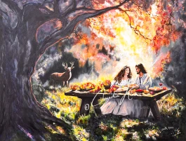 Come to the Table Original Oil Painting