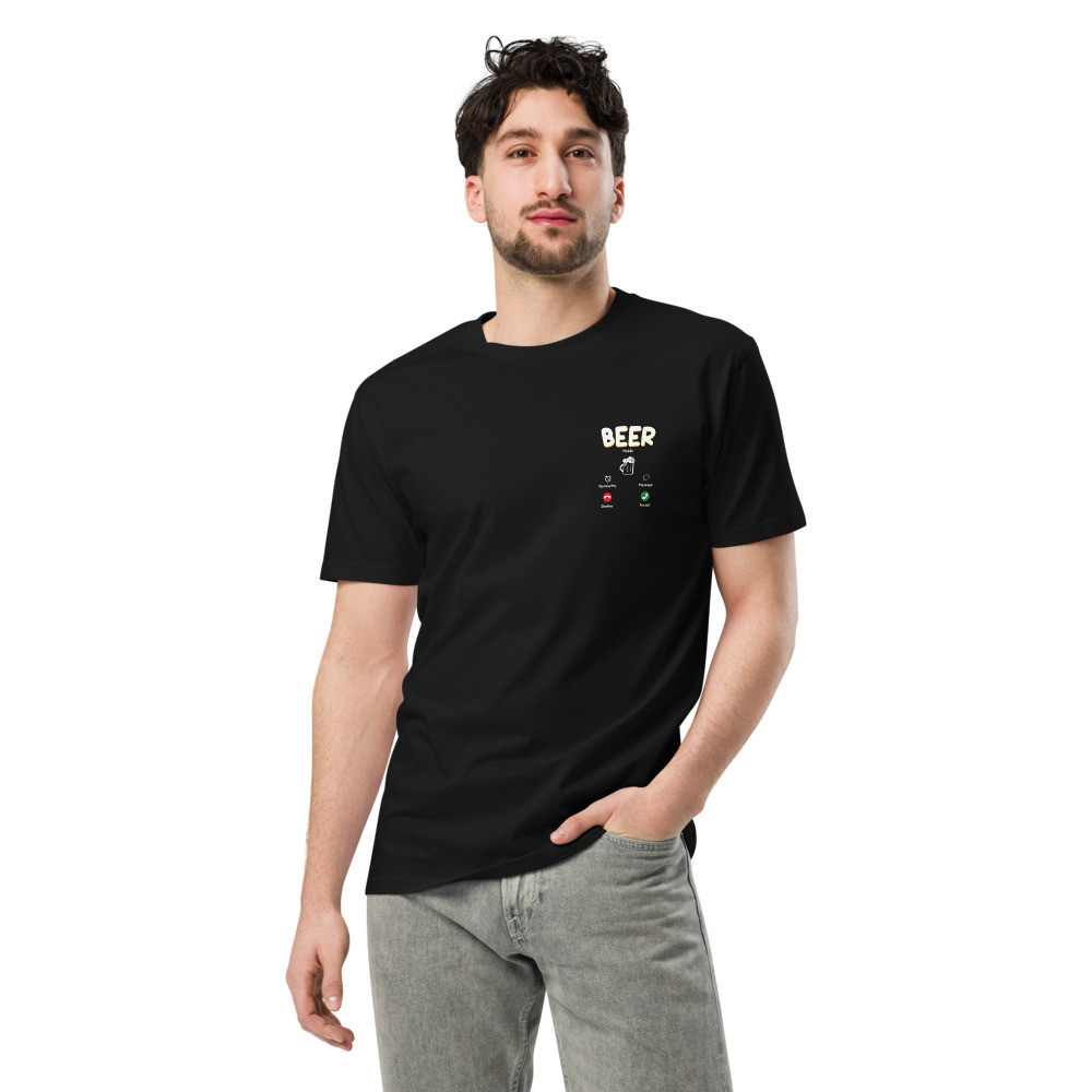 Beer Mobile Front & Back Unisex Premium T-shirt