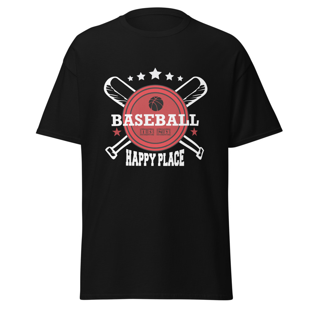 Baseball Is My Happy Place Unisex Classic Tee