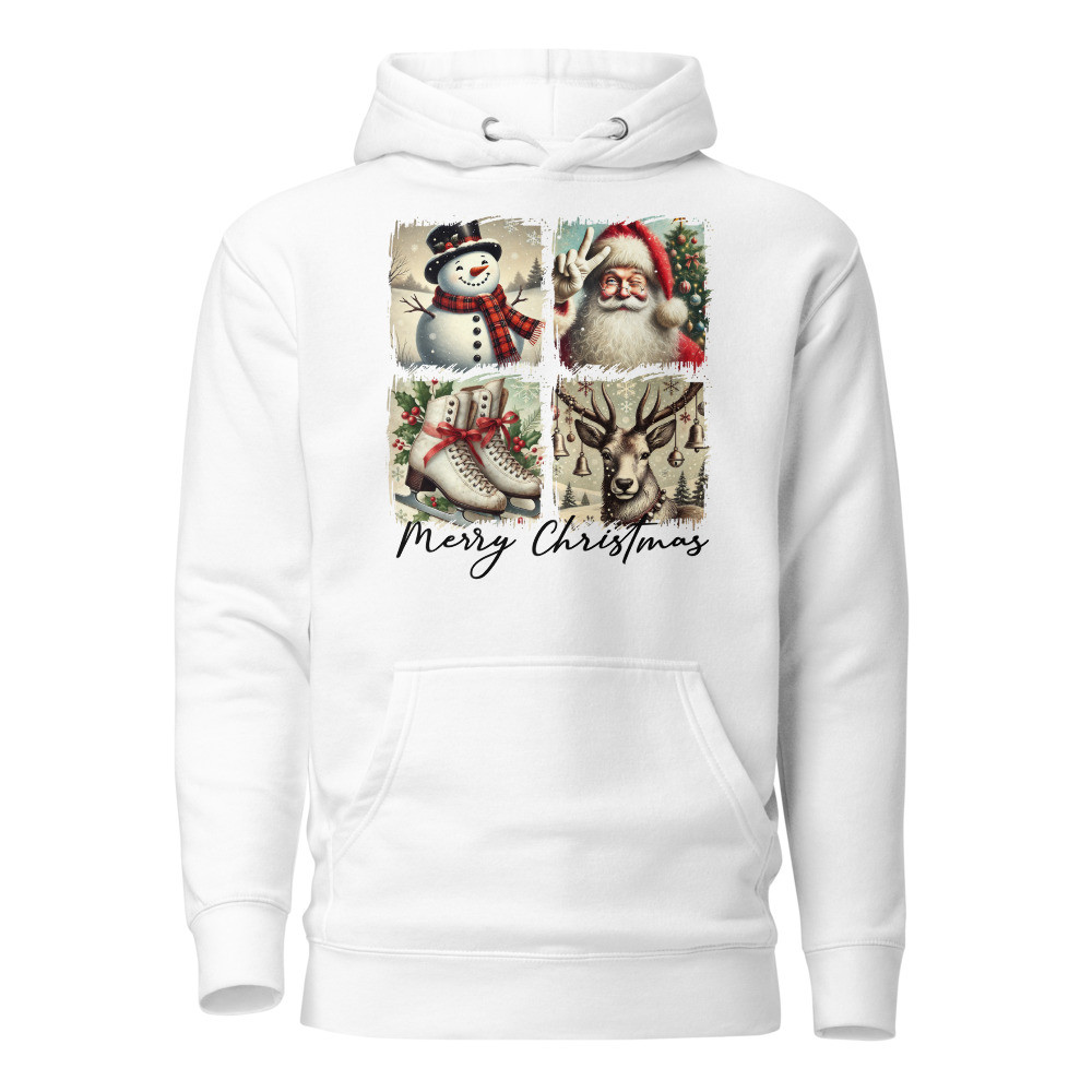 Retro Merry Christmas Unisex Hoodie
