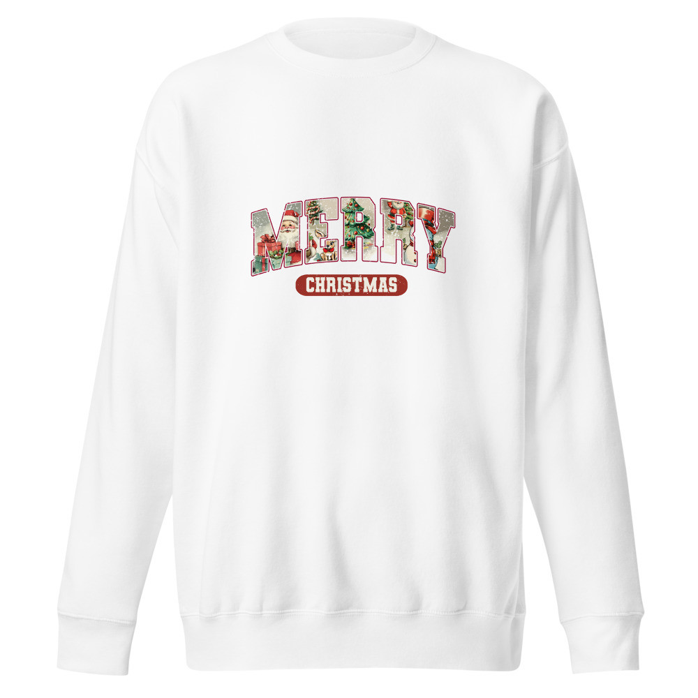 Vintage Merry Christmas Unisex Premium Sweatshirt