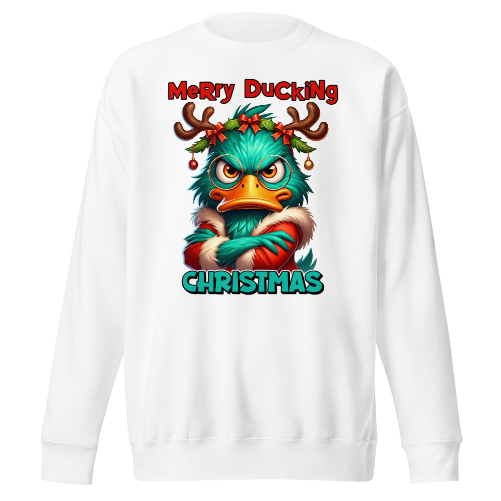 Merry Ducking Christmas Unisex Premium Sweatshirt
