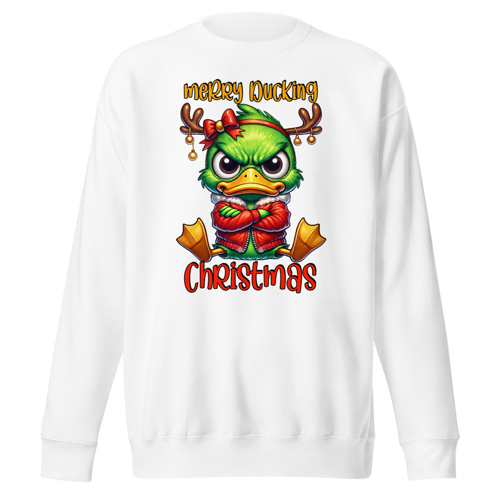 Merry Ducking Christmas Unisex Premium Sweatshirt