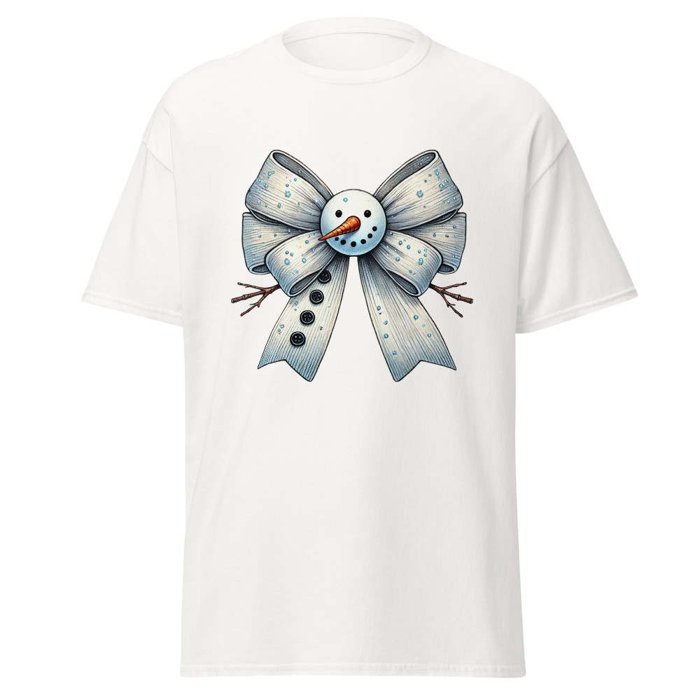 Snowman Bow Unisex Classic Tee
