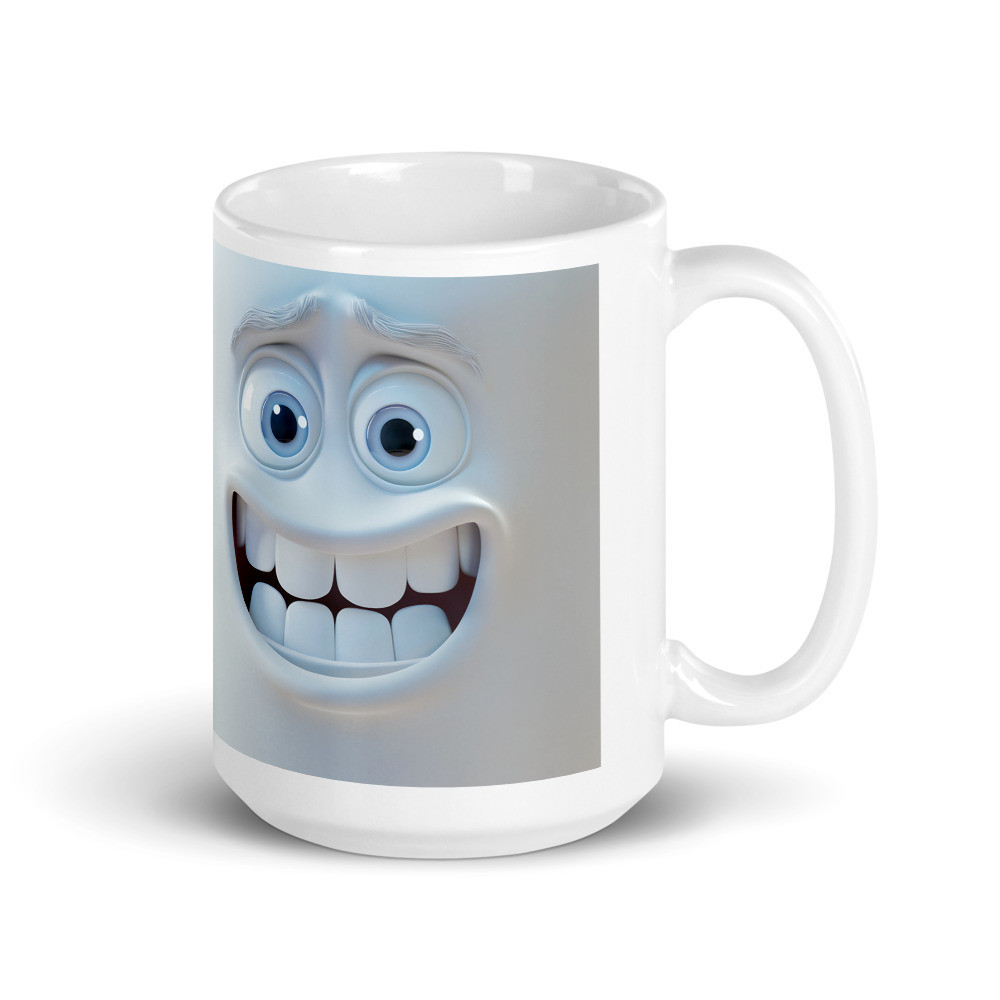 Sarcastic Face White Glossy Mug