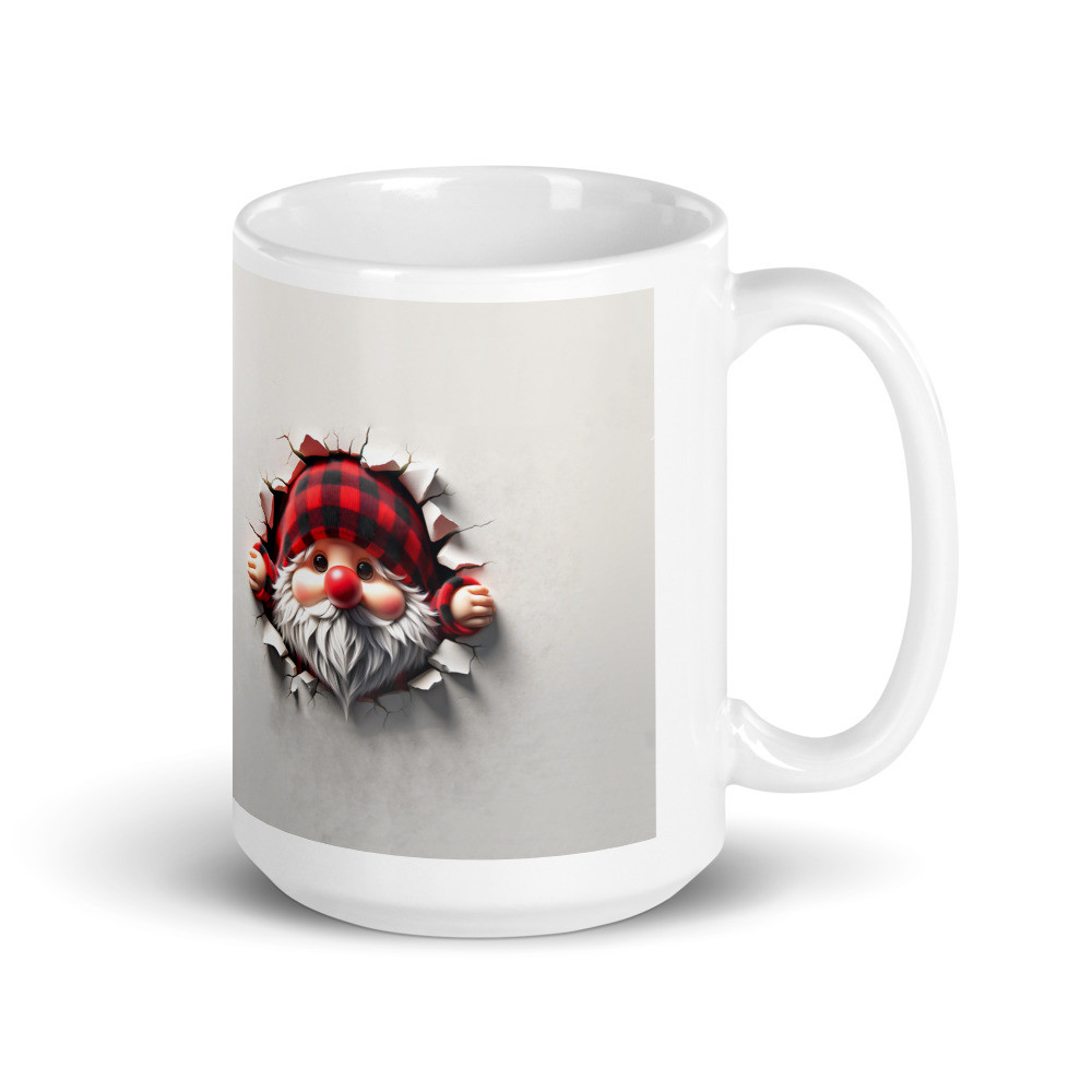 Valentine Gnome White Glossy Mug
